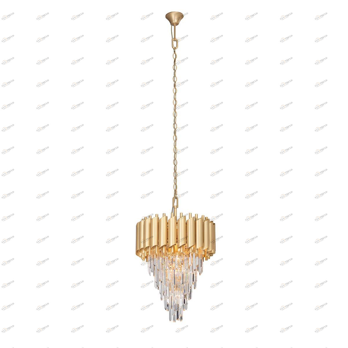 Люстра подвесная золотистая Vitaluce V5339-8/13 VITALUCE ДИЗАЙНЕРСКИЕ 00-3888470 Золото;прозрачный 