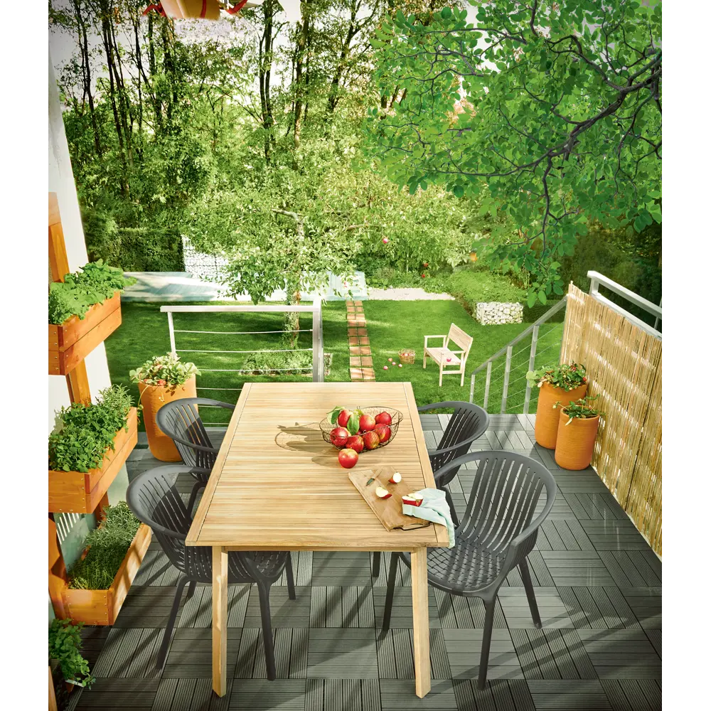 Садовая плитка ДПК 30x30 см темно-серый Santreyd STLM-2022454 - Вид №6