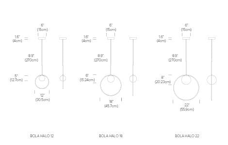 Опаловое стекло с регулируемой яркостью подвесной светильник Pablo Designs Бола ARCH-00051018 - Вид №6