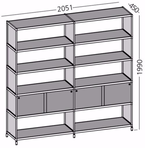 Alias Модульный модульный открытый книжный шкаф Sec sun-id-1470432 - Вид №3