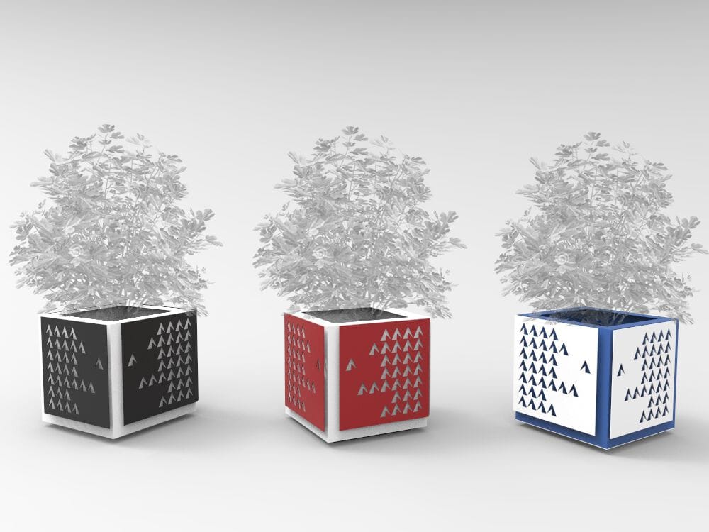 Квадратная стальная плантатор CITYSì CUBE ARCH-00116450