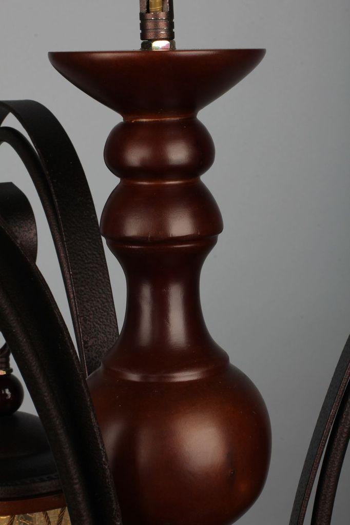 Подвесная люстра Omnilux OML-58303-05 OMNILUX ДИЗАЙНЕРСКИЕ 184645 Коричневый  - Вид №1