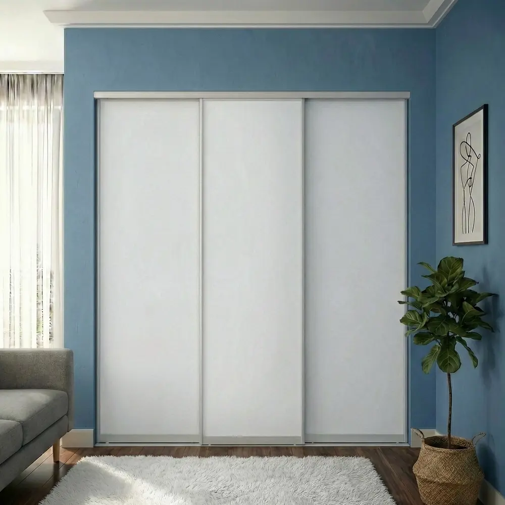 Дверь-купе KONSENSA 225.5x90.4 см МДФ цвет белый профиль матовое серебро STLM-2014971 - Вид №9