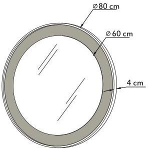 Acquabella Круглое зеркало akron © в настенной раме sun-id-1506491 - Вид №3