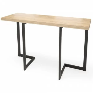 Консоль-трансформер светлая с деревянной столешницей "Арлен" MILLWOOD RAW 134450 Бежевый;черный