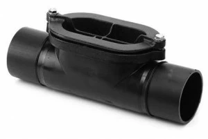 SANIT 72101032016 -Wall элемент, ПЭ-сток, с овальной металлической крышкой