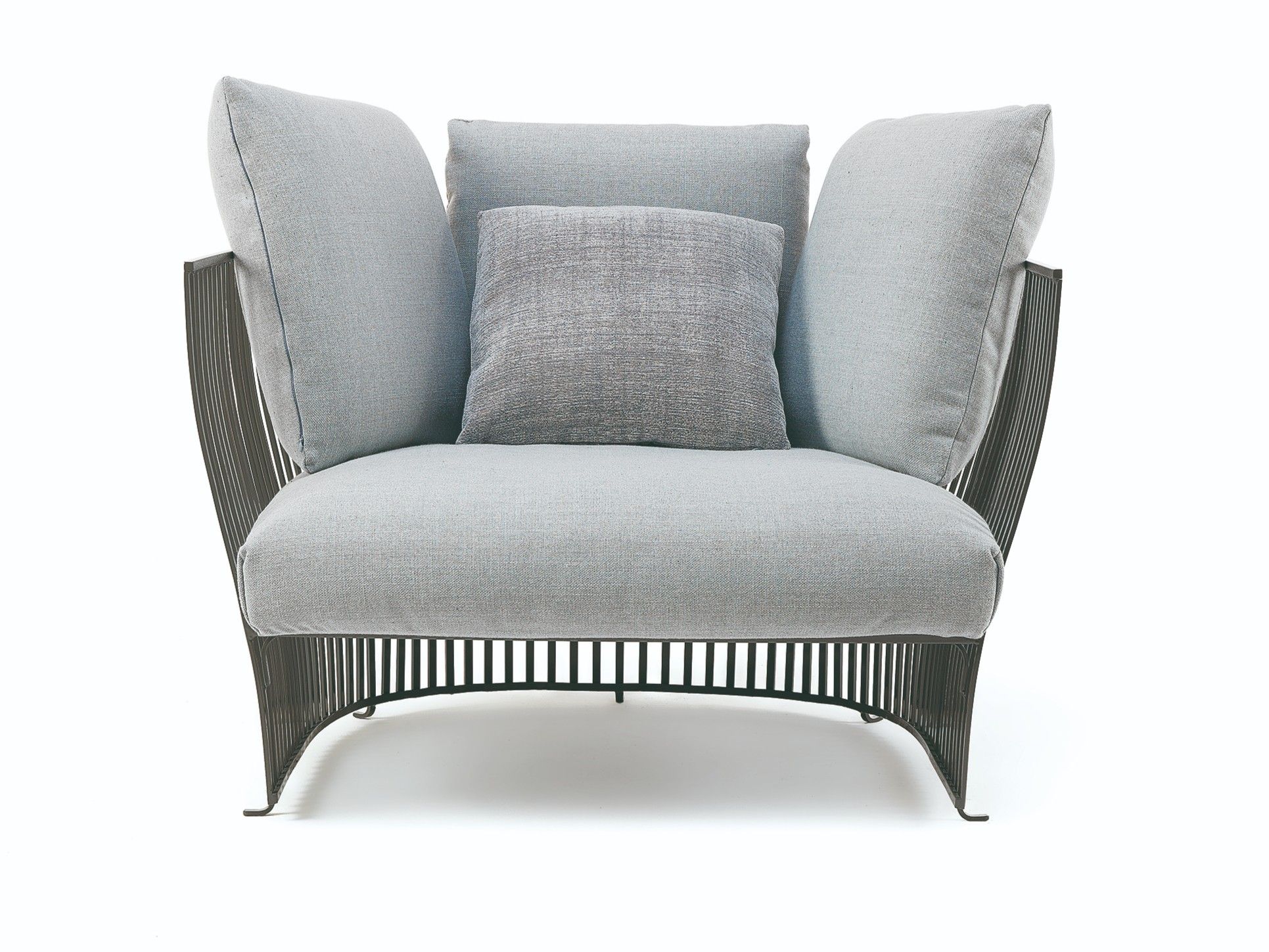 Тканевое и алюминиевое садовое кресло с подлокотниками Ethimo Venexia ARCH-00088409