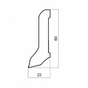Плинтус La San Marco Profili Шпонированный Зебрано 2500х60 мм.