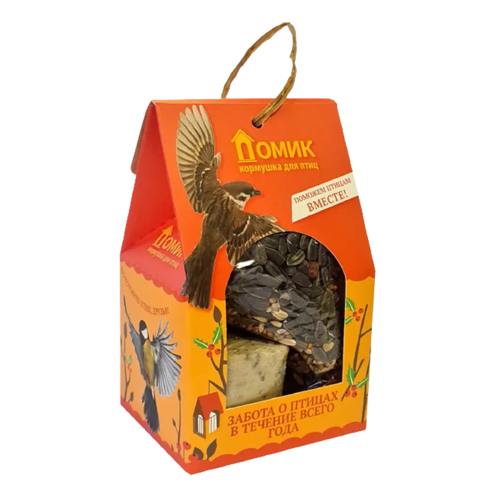 Кормушка для диких птиц Домик, пластик, корм 100 г, брикет 95 г Santreyd STLM-2004841 - Вид №3