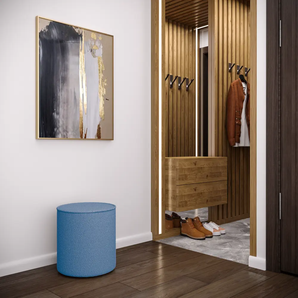 Пуф полиэстер Seasons Ольен голубой 36x36x40 см STLM-2209363 - Вид №3