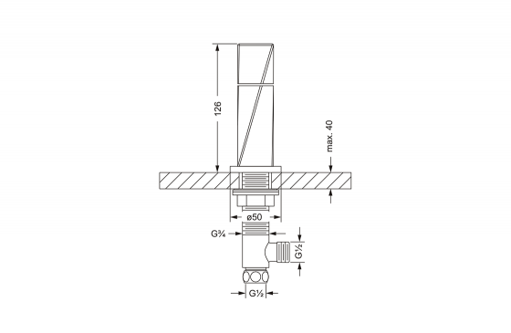 Боковой вентиль ½", для холодной воды JOERGER Turn 623.10.340.000 - Вид №1