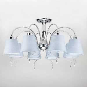 Потолочная люстра Eurosvet Dalila 70096/8 хром голубая EUROSVET DALILA 188031 Голубой