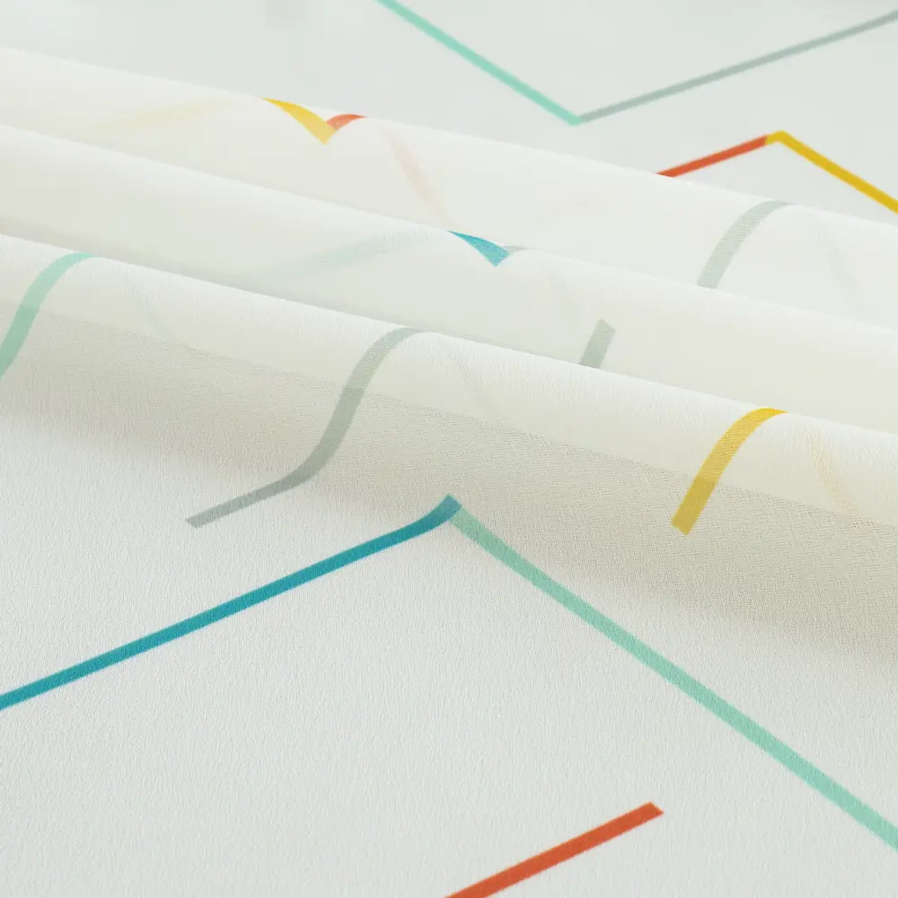 Тюль на ленте Зигзаг 250x260 см цвет желто-бирюзовый GARDEN STLM-2154932 - Вид №3