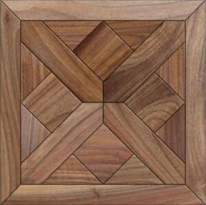 Модульный паркет Da Vinci Инженерный модульный паркет из ореха Лоссанж Орех Европейский (Грецкий) Натур (Гладкая) 458х458 мм.