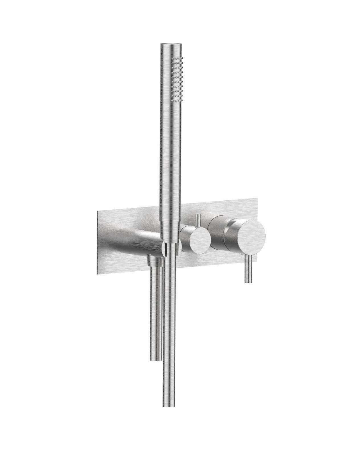 Настенный смеситель для ванны с 3 отверстиями и ручным душем Rubinetterie Frattini отдельная эстетика ARCH-00136591 - Вид №10