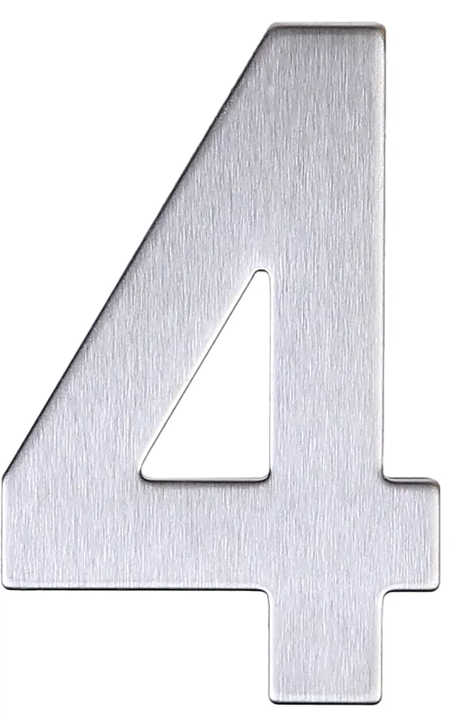 LARVIJ Самоклеящаяся цифра 4 из нержавеющей стали для адресной маркировки 13284217