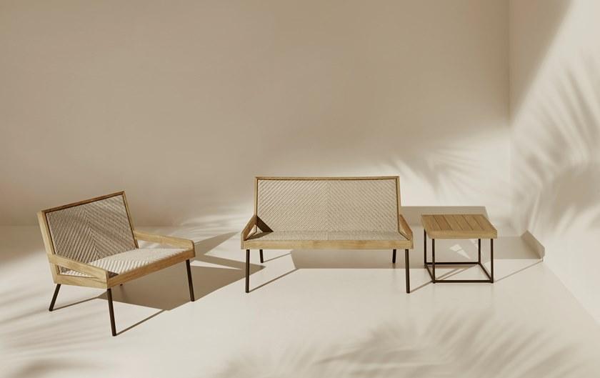 Ethimo Кресло из тика и ротанга с подлокотниками Allaperto sun-id-1406399 - Вид №4