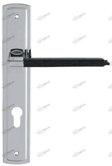 LINEA CALI' Ручка из хромированной латуни на пластине Slim pelle sun-id-1360705