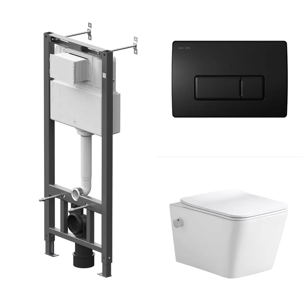 Комплект инсталляции AM.PM Tech с унитазом открытым Glory клавиша AM.PM Tech M черная STLM-2079240