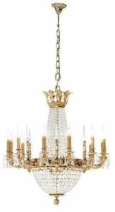 Possoni Illuminazione Люстра из чистого золота с кристаллами schoeler Empire 096/12+6-sh