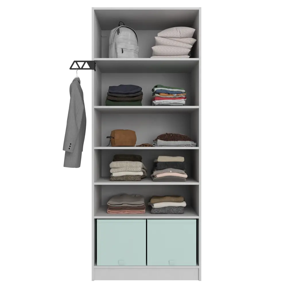 Короб с крышкой Spaceo Laguna 5, 360x330x420 мм, 49 л, нетканый, цвет зеленый Home STLM-2003992 - Вид №2