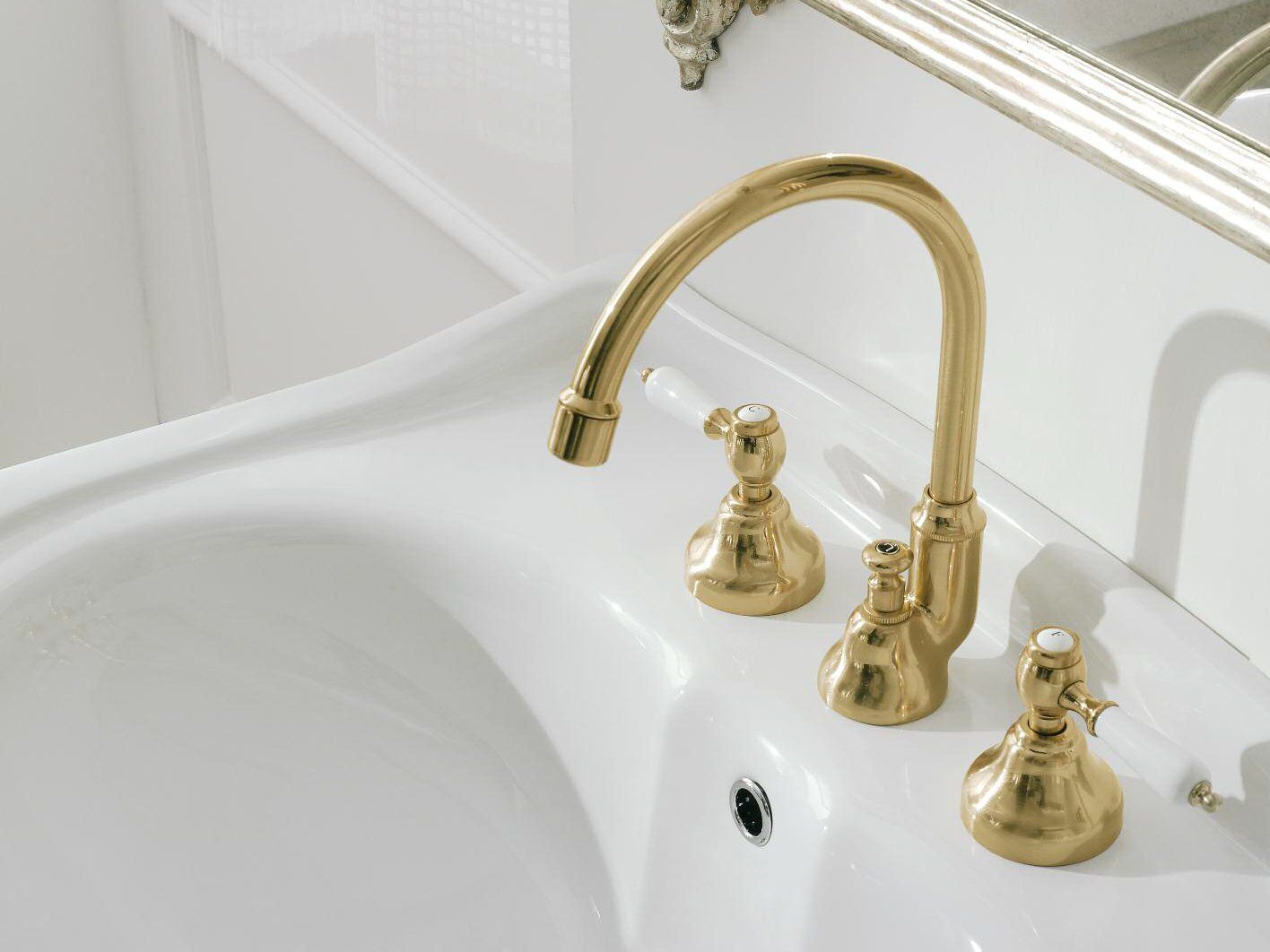 Смеситель для раковины с 3 отверстиями в классическом стиле Zazzeri 800 ARCH-00022548