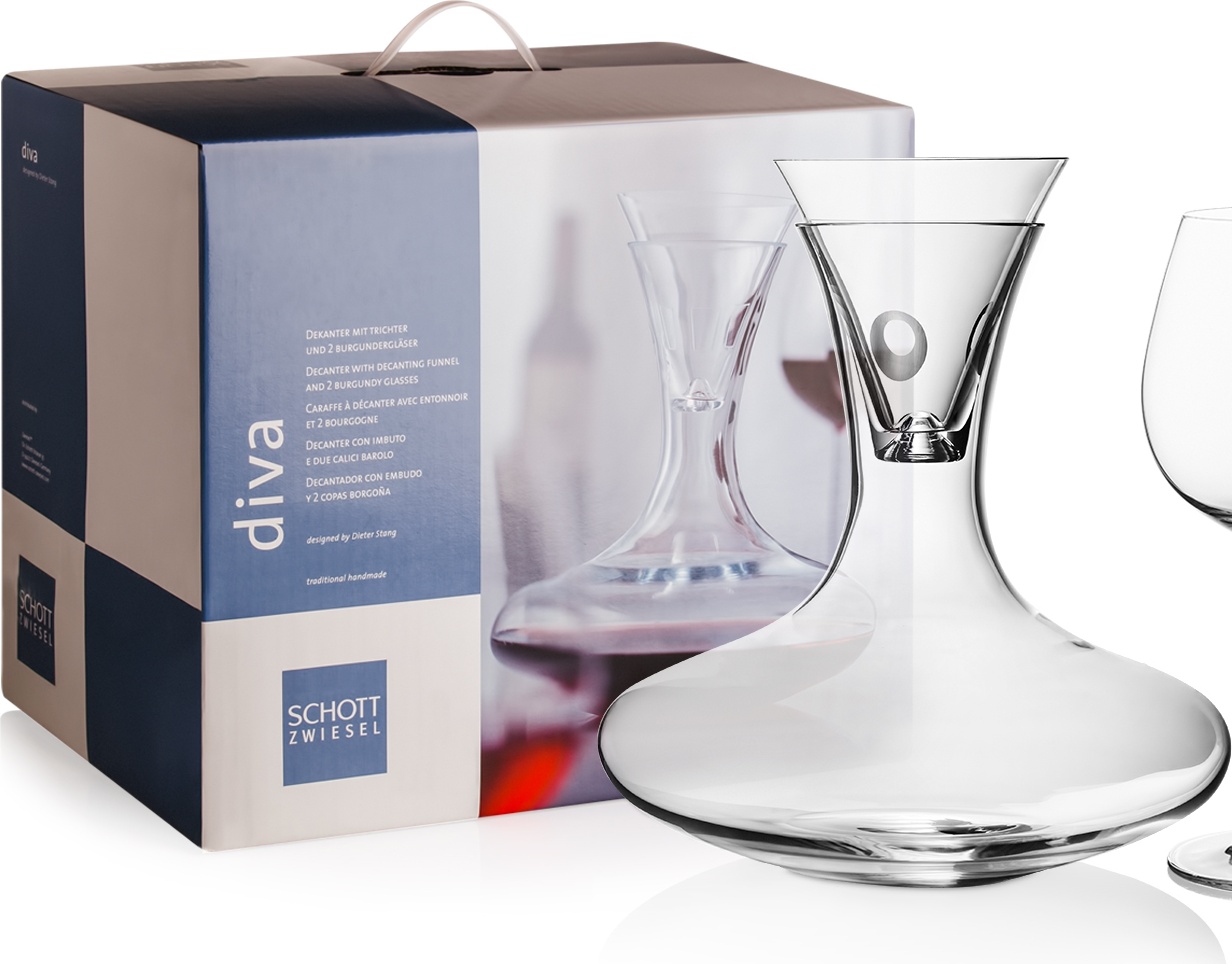 10600055 Schott Zwiesel Набор из декантера с воронкой и 2 бокалов Schott Zwiesel "Дива" Стекло 