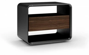 Reflex Прикроватная тумбочка из лакированной древесины с ящиками Oh