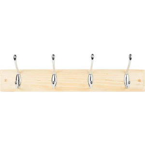 Вешалка настенная для одежды 4/2 крючков 40х9.5х7 см цвет сосна