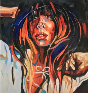 Картина на холсте 100х100 см "Лола" EVENHOME КАРТИНЫ МАСЛОМ 130062 Бежевый;коричневый;разноцветный