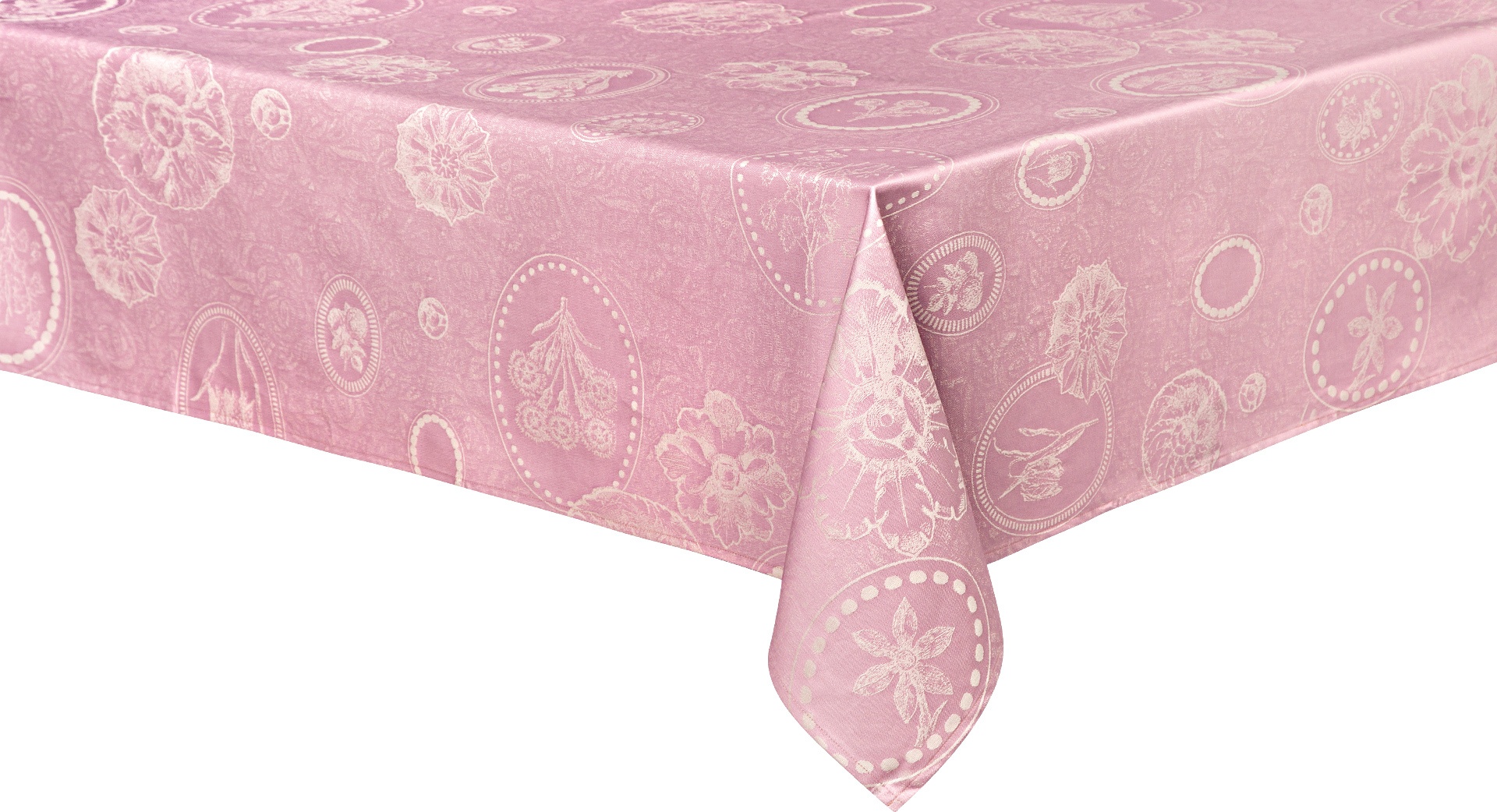10595171 Garnier-Thiebaut Скатерть 175х175см "Блеск" (сакура) Ткань 