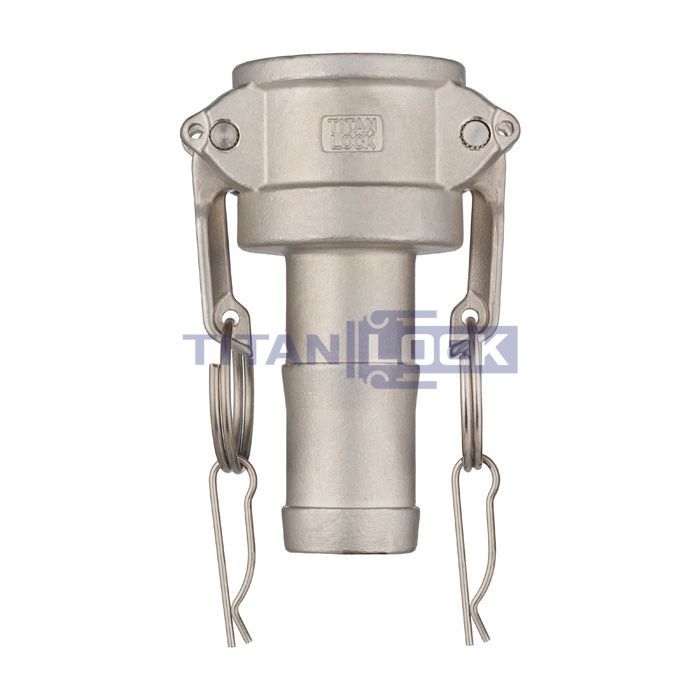Камлок нержавеющий тип С, розетка с хвостовиком 2 1/2", AISI304, TL250CSS TITAN LOCK 