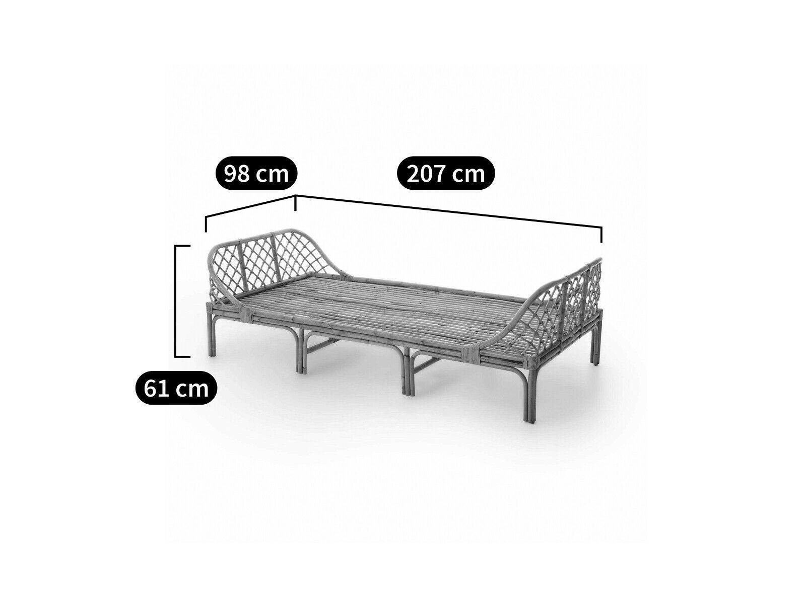 Плетеная односпальная кровать AMPM KATSUKI ARCH-00098330 - Вид №7