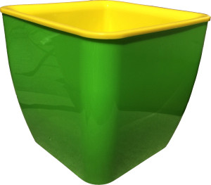 150-4 Горшок д. цветов Square couleurs 14л(7,3л) Зеленый/желт. Цветочная коллекция
