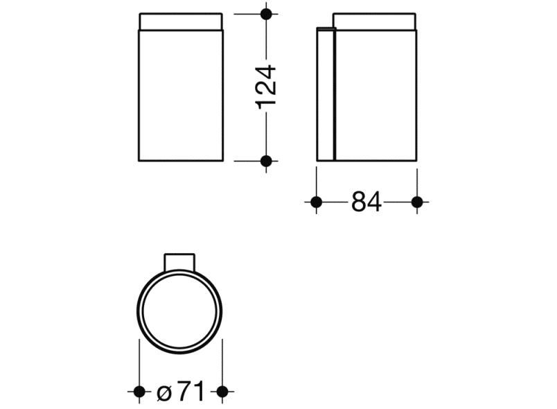 162.04.11040 Кружка с держателем HEWI System 900 - Вид №3