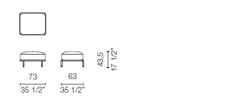 Кожаная мягкая подставка для ног CAPPELLINI Cap Ferrat ARCH-00081615 - Вид №1