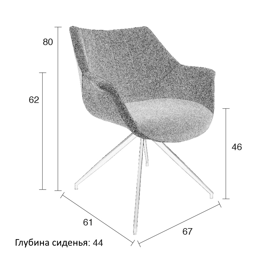 Кресло Doulton зеленое Zuiver 1200113 - Вид №14
