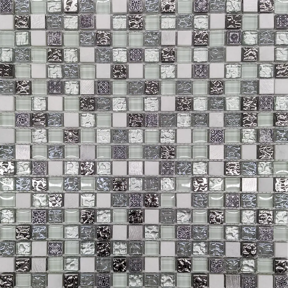 Мозаика стеклянная Azori Riviera 30x30 см цвет серый STLM-2064047