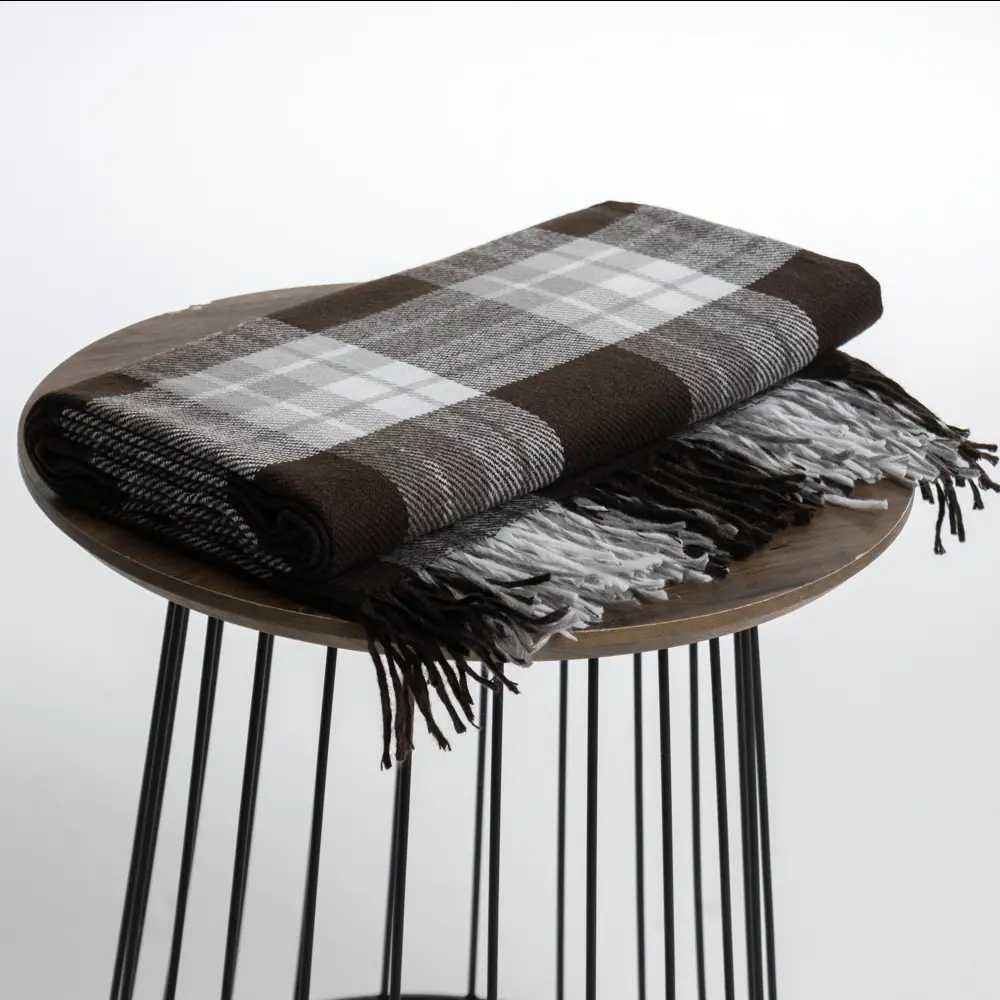 Плед Mine 103 140x200 см микрофибра цвет коричневый Santreyd STLM-2165081 - Вид №1