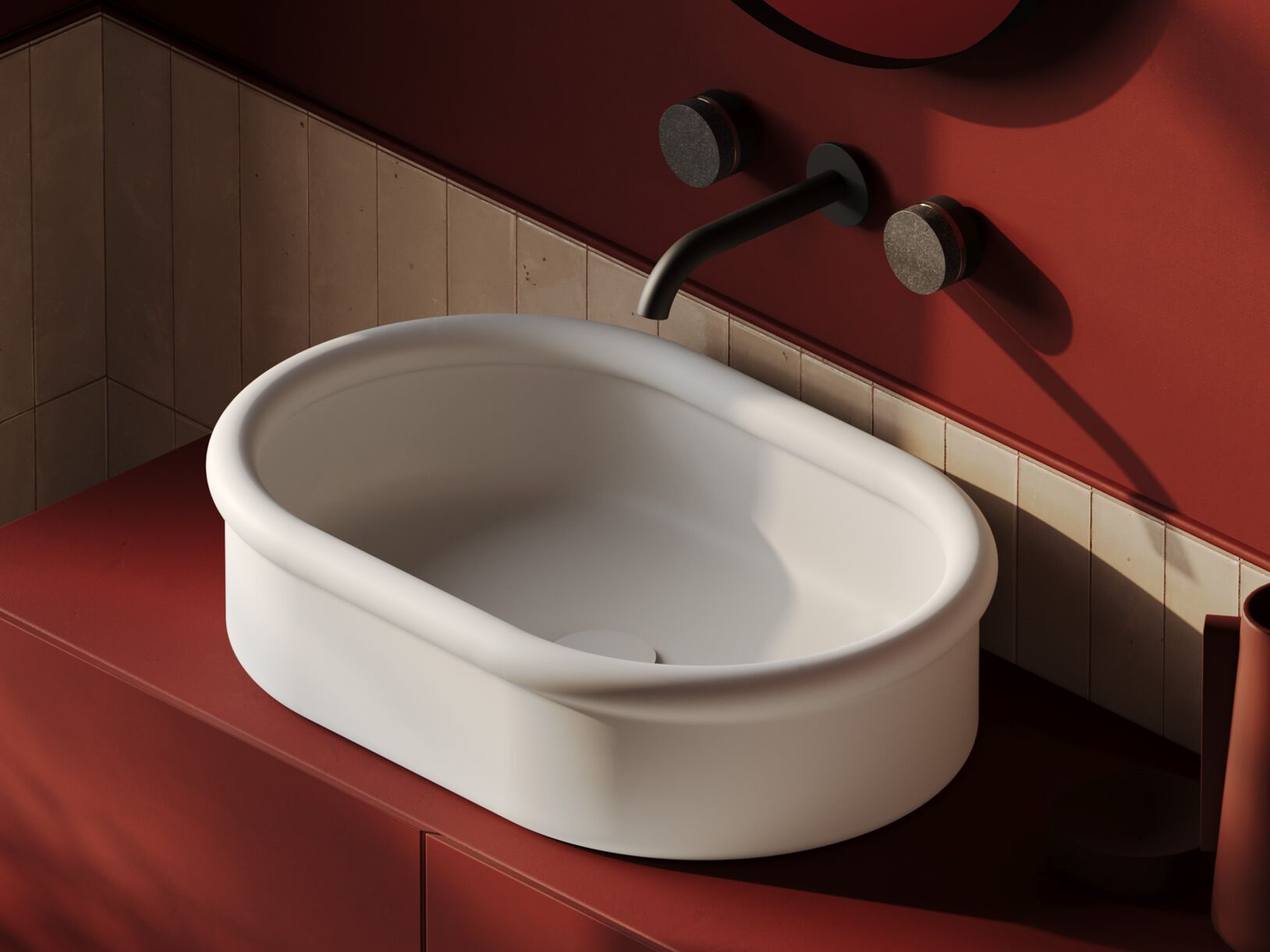 Керамическая столешница овальная раковина ArtCeram Brera ARCH-00025452