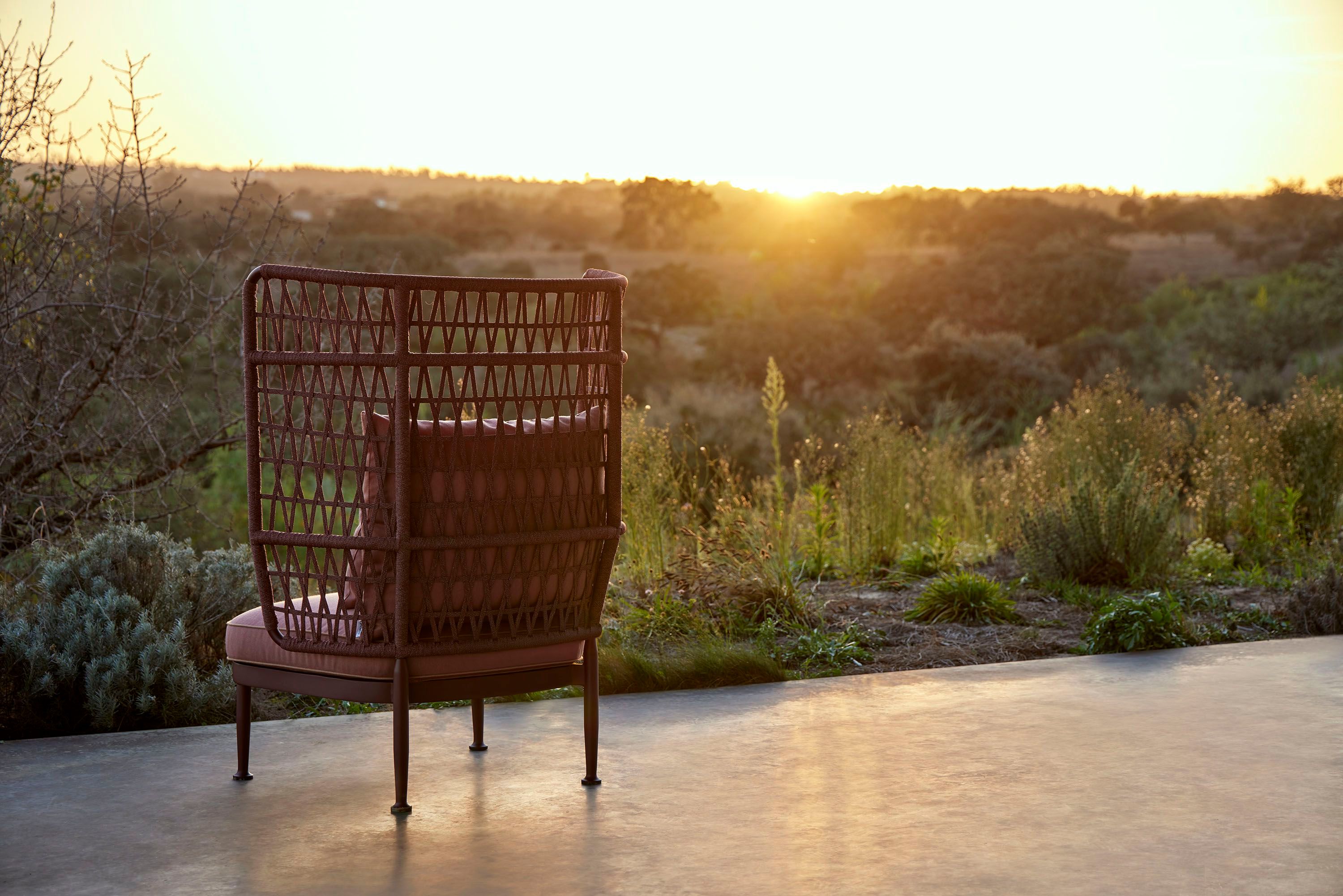 Алюминиевое садовое кресло с порошковым покрытием с высокой спинкой POINT Curio ARCH-00027379 - Вид №6