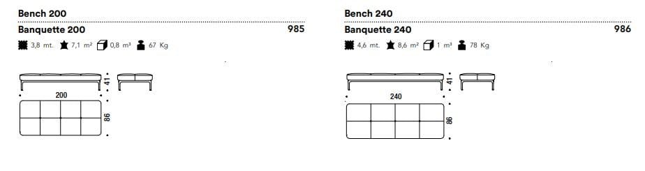 Мягкая скамья MOROSO модернист ARCH-00106351 - Вид №3