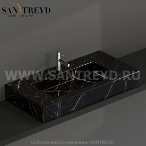 IN101APN Подвесная раковина настенная прямоугольная Ceramica Globo  черная
