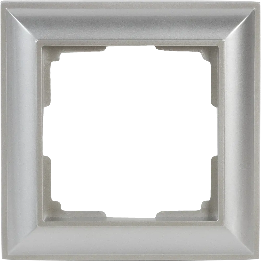 Рамка для розеток и выключателей Werkel Fiore 1 пост, цвет серебряный STLM-2158836