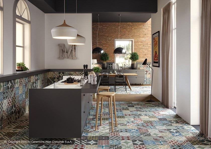 Atlas Concorde Настенная / напольная плитка из керамогранита с эффектом энкаустики Venti boost sun-id-1400680 - Вид №28