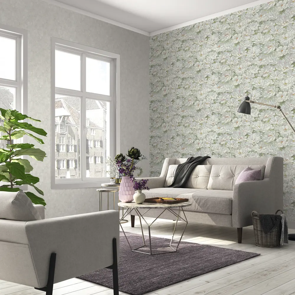 Обои флизелиновые Varvara зеленые 1.06 м м R920161 Santreyd STLM-2012316 - Вид №3