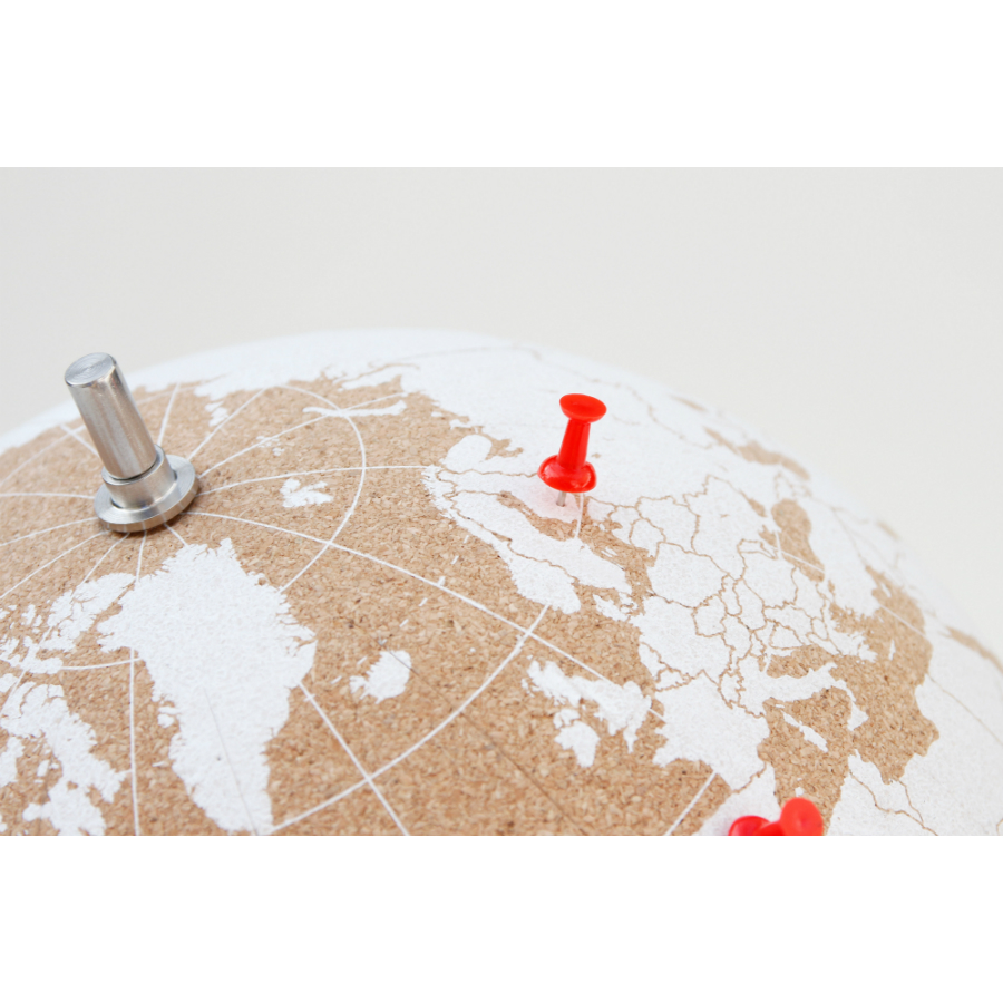Глобус Cork Globe, белый, Ø25 см SUCK UK SKCORKGLOBE5 - Вид №9