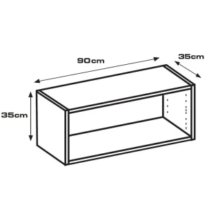 Каркас навесной, 90х35х35 см, белый, ЛДСП