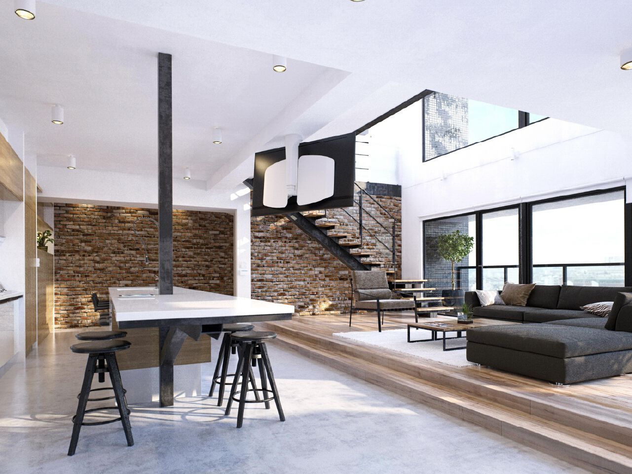 Моторизованное и регулируемое потолочное крепление для телевизора Maior LIFT ARCH-00142519 - Вид №4