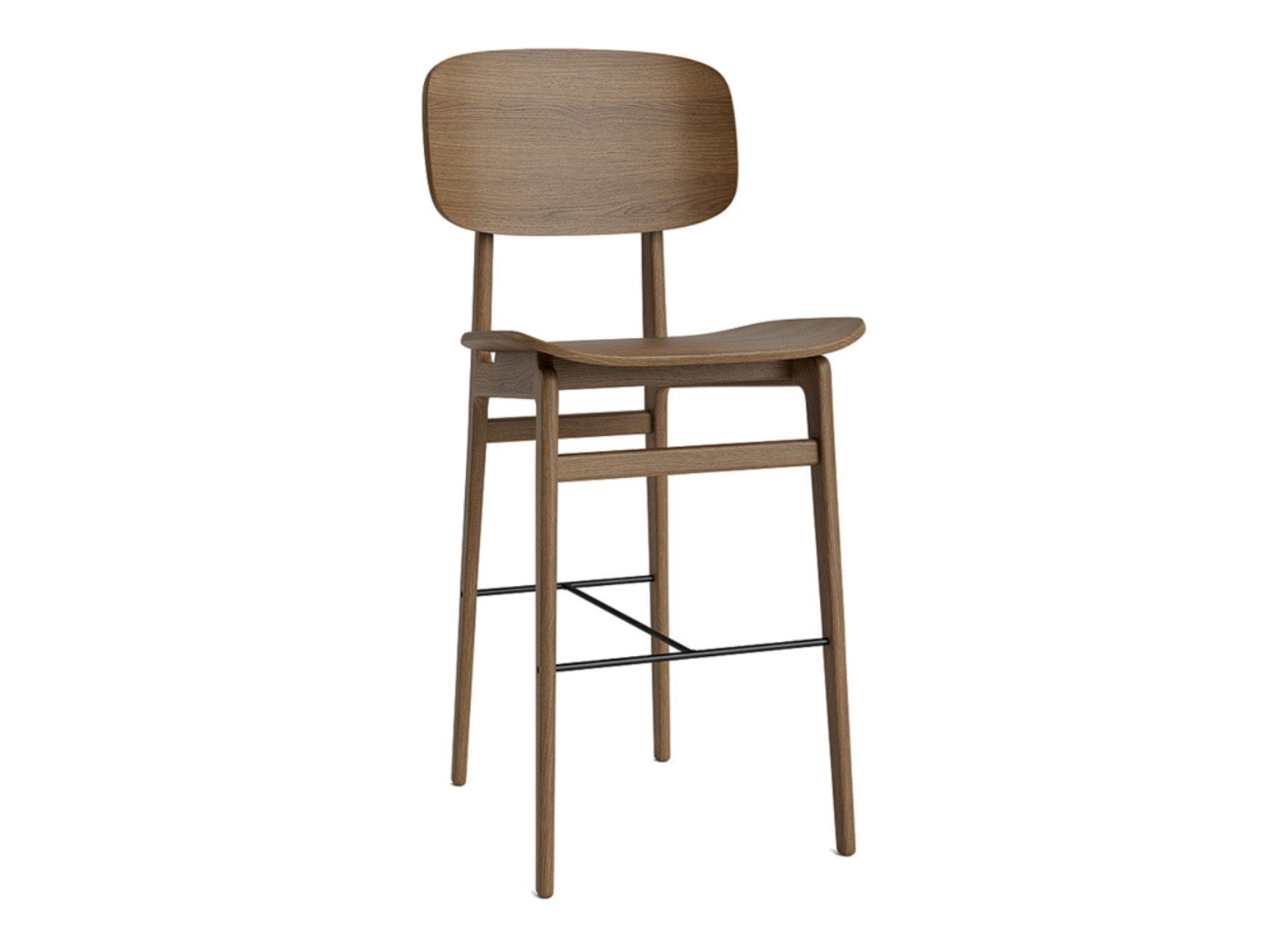 Дубовый барный стул со спинкой NORR11 NY11 ARCH-00001553 - Вид №2